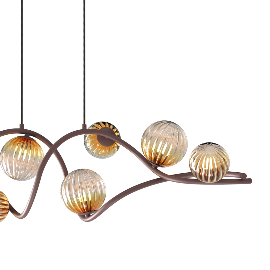 ONLI - Kattokruunu johdossa FRIDA 8xG9/10W/230V kupari