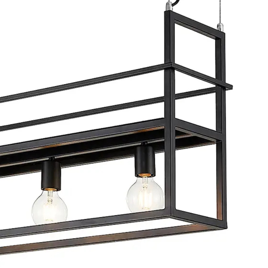 ONLI - Kattokruunu johdossa hyllyllä JEFFER 4xE27/22W/230V musta