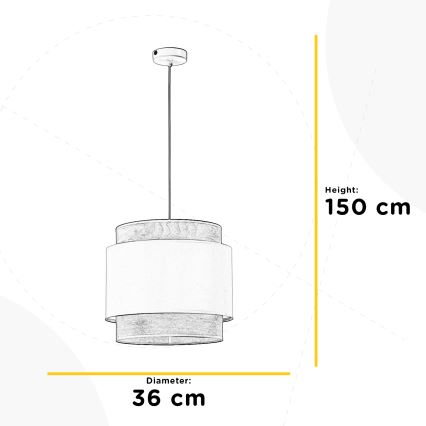 ONLI - Kattokruunu johdossa LICIA 1xE27/22W/230V