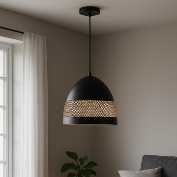 ONLI - Kattokruunu johdossa POLLY 1xE27/22W/230V musta