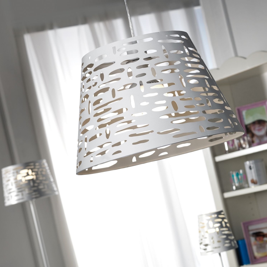 ONLI - Kattokruunu johdossa RICKY 1xE27/15W/230V halkaisija 40 cm valkoinen