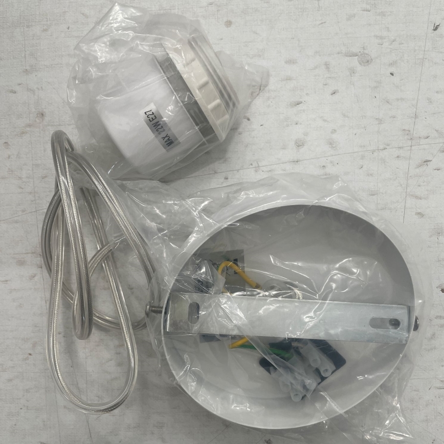 ONLI - Kattokruunu johdossa RICKY 1xE27/15W/230V halkaisija 40 cm valkoinen