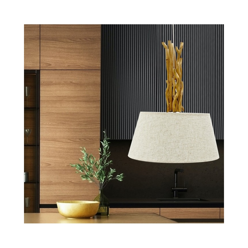 ONLI - Kattokruunu johdossa WOODY 1xE27/22W/230V