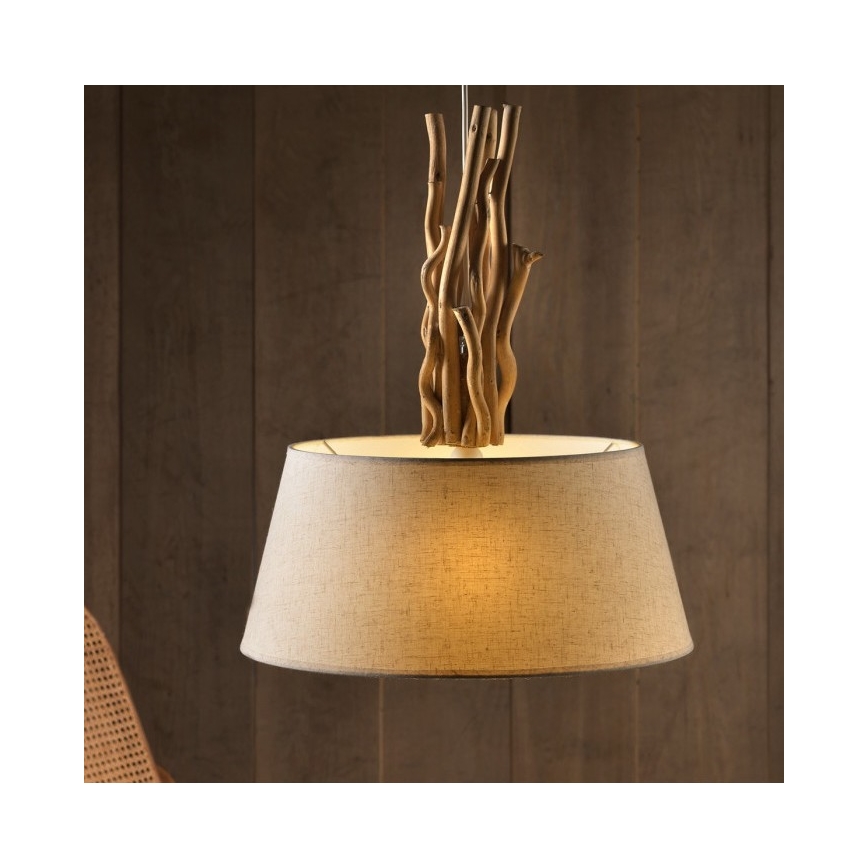 ONLI - Kattokruunu johdossa WOODY 1xE27/22W/230V