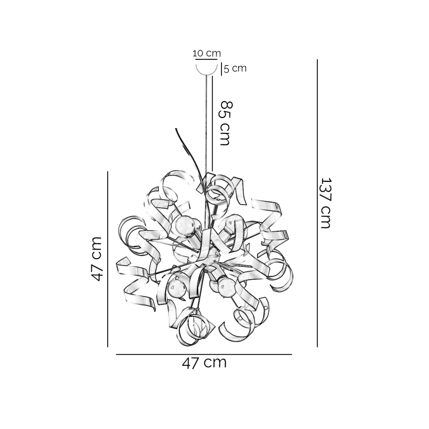ONLI -  Kattokruunu johdossa ZOE 6xE14/6W/230V valkoinen
