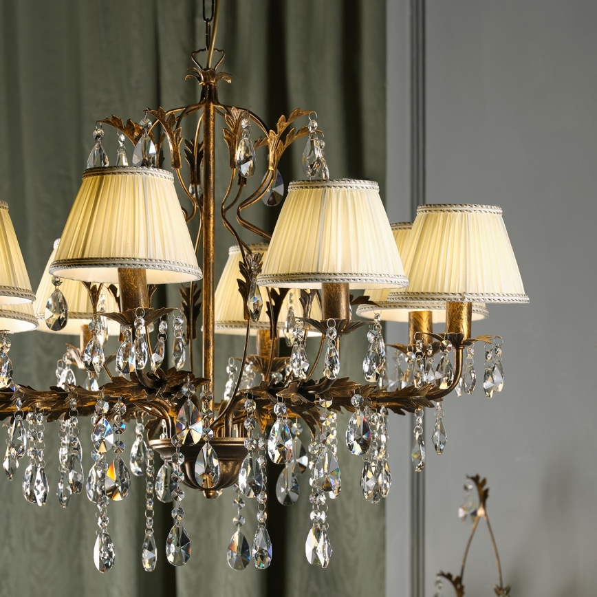 ONLI - Kattokruunu ketjussa KAREN 5xE14/6W/230V pronssi