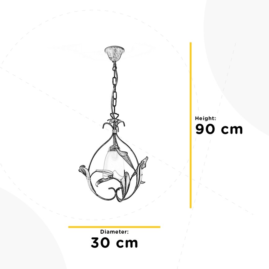 ONLI - Kattokruunu ketjussa LUCREZIA 1xE14/6W/230V pronssi