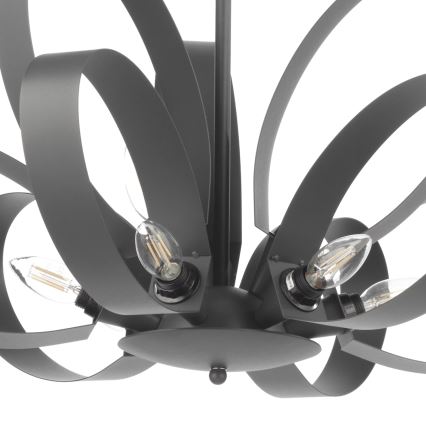 ONLI - Kattokruunu ketjussa SERENA 9xE14/6W/230V musta