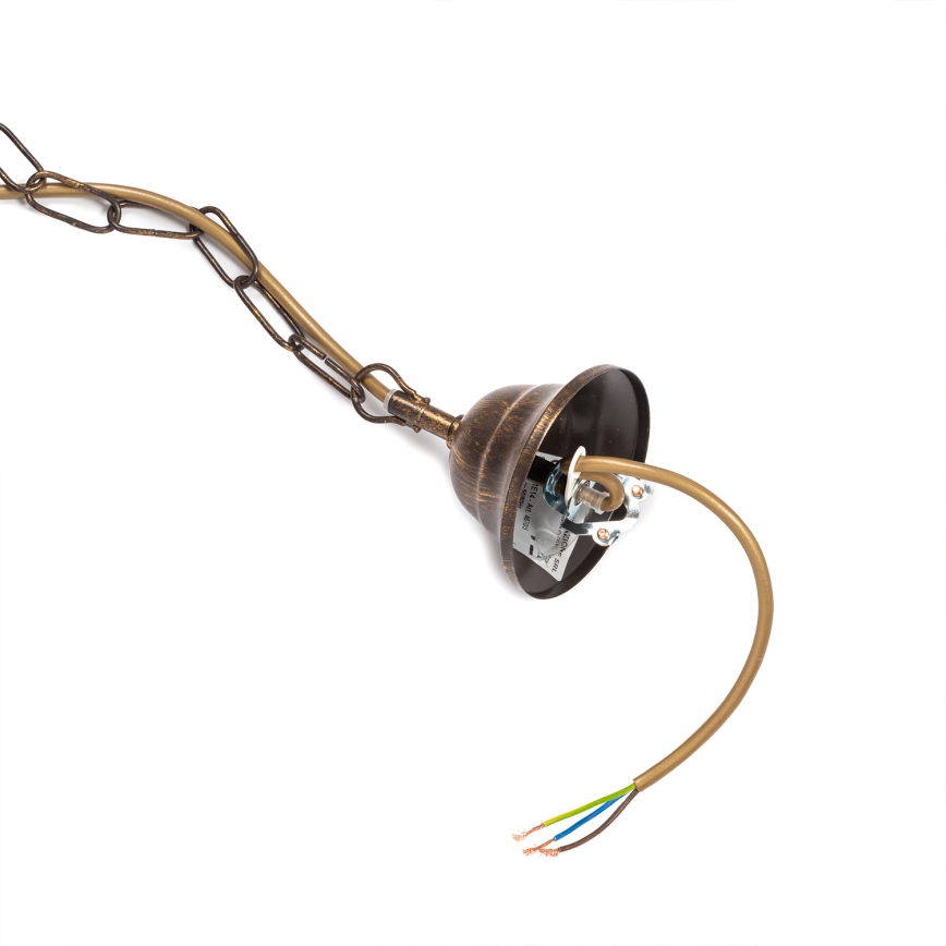 ONLI - Kattokruunu ketjussa TERESA 5xE14/6W/230V pronssi