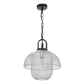 ONLI - Kattokruunu ketjussa ZAIR 1xE27/22W/230V musta/hopea