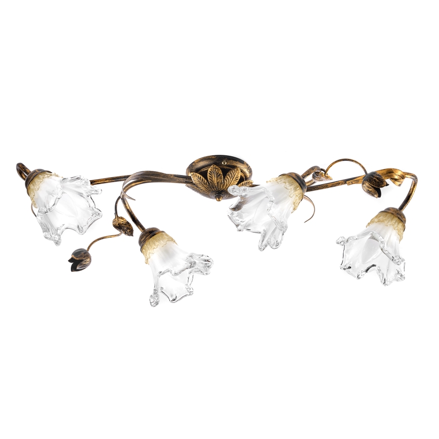 ONLI - Kattovalaisin ARIANNA 4xE14/6W/230V pronssinvärinen