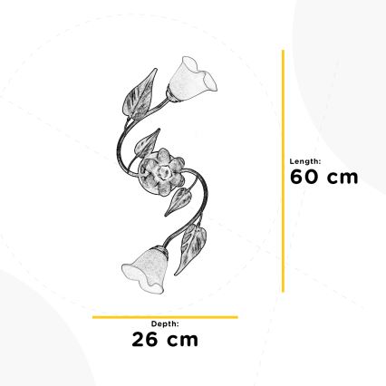 ONLI - Kattovalaisin MIRANDA 2xE14/6W/230V