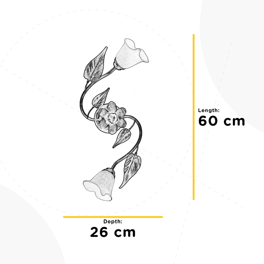 ONLI - Kattovalaisin MIRANDA 2xE14/6W/230V