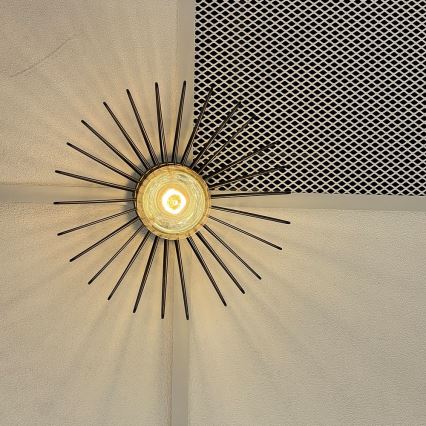 ONLI - Kattovalo DUCCIO 1xE27/22W/230V halkaisija 30 cm musta