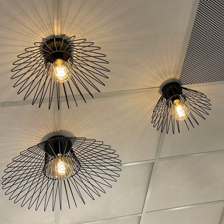 ONLI - Kattovalo DUCCIO 1xE27/22W/230V halkaisija 60 cm musta