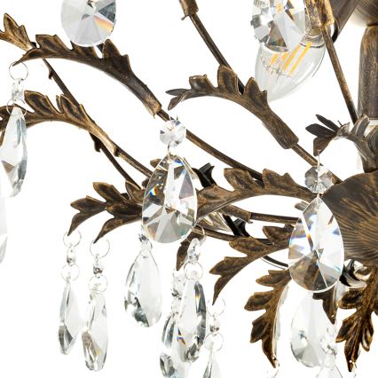 ONLI - Katto­valaisin TERESA 3xE14/6W/230V pronssinvärinen