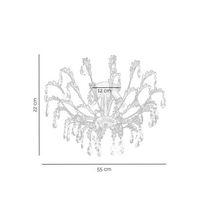 ONLI - Katto­valaisin TERESA 3xE14/6W/230V pronssinvärinen