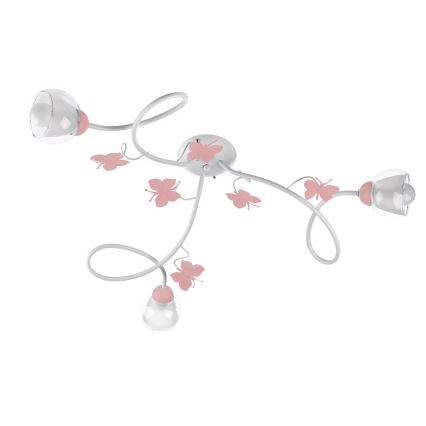 ONLI - Kiinteä lasten kattokruunu BUTTERFLY 3xE14/6W/230V