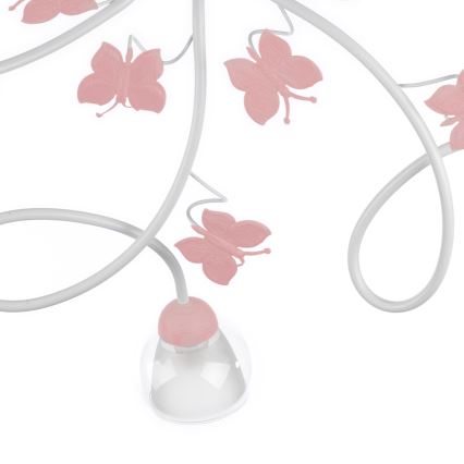 ONLI - Kiinteä lasten kattokruunu BUTTERFLY 5xE14/6W/230V