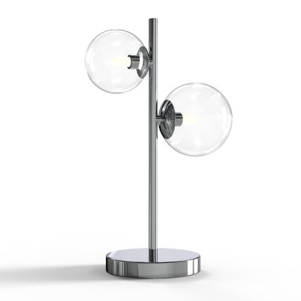 ONLI - KIMBERLY pöytävalaisin 2xG9/6W/230V 40 cm kiiltävä kromi