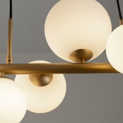 ONLI - Kultainen vaijerilla roikkuva kattovalaisin PALOMA 10xG9/3W/230V