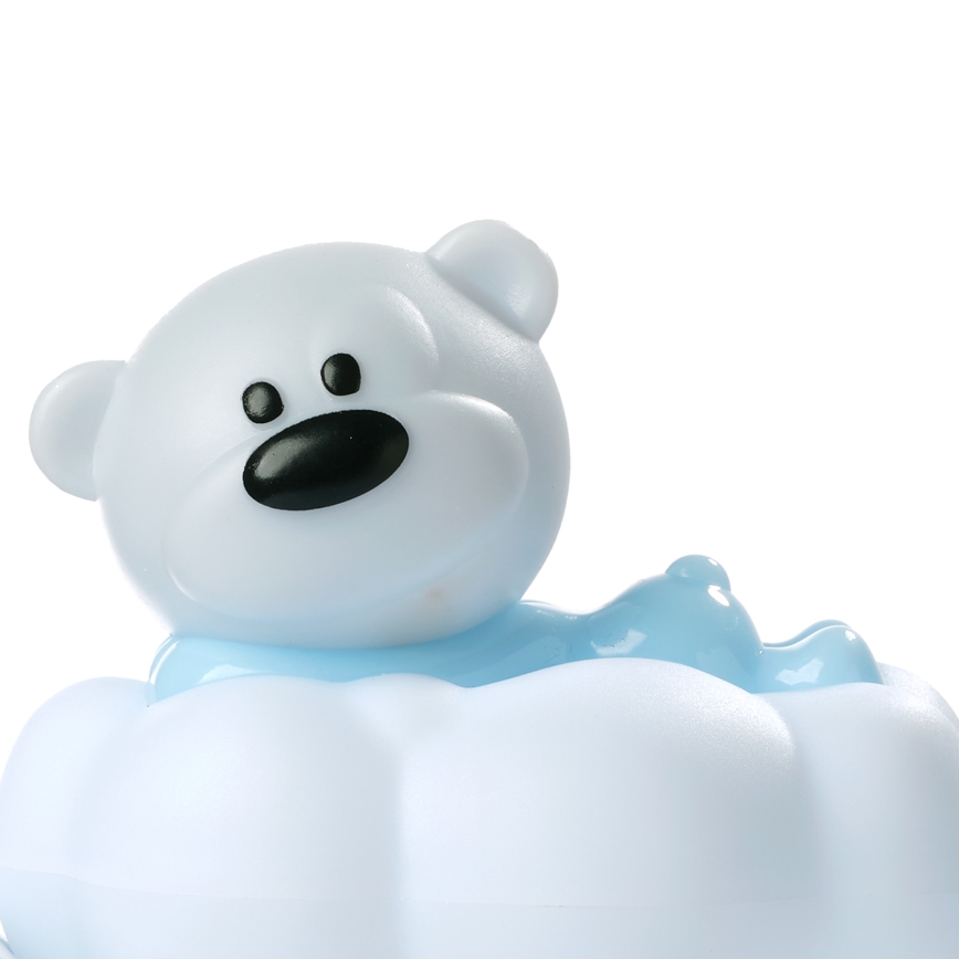 ONLI - ladattava lasten LED-yövalo NUVOLINA LED/2,5W/5V 300 mAh nalle/sininen