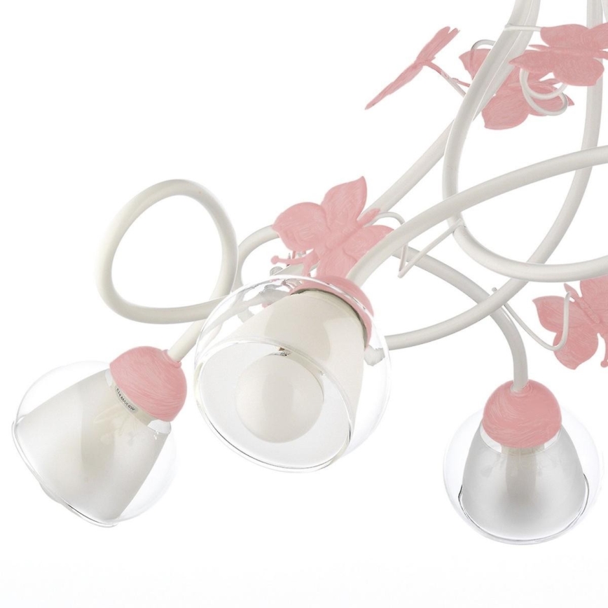 ONLI - Lasten kattokruunu BUTTERFLY 5xE14/6W/230V