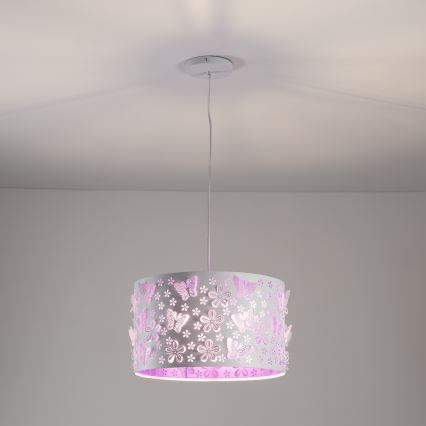 ONLI - Lasten kattokruunu TITILLA 1xE27/22W/230V violetti/valkoinen