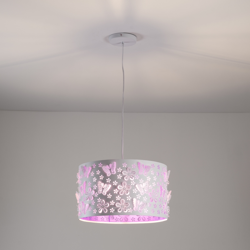 ONLI - Lasten kattokruunu TITILLA 1xE27/22W/230V violetti/valkoinen