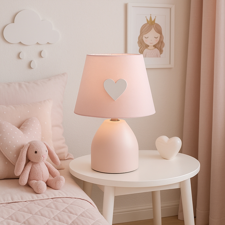 ONLI - Lasten lamppu TITTA 1xE14/6W/230V 20 cm vaaleanpunainen
