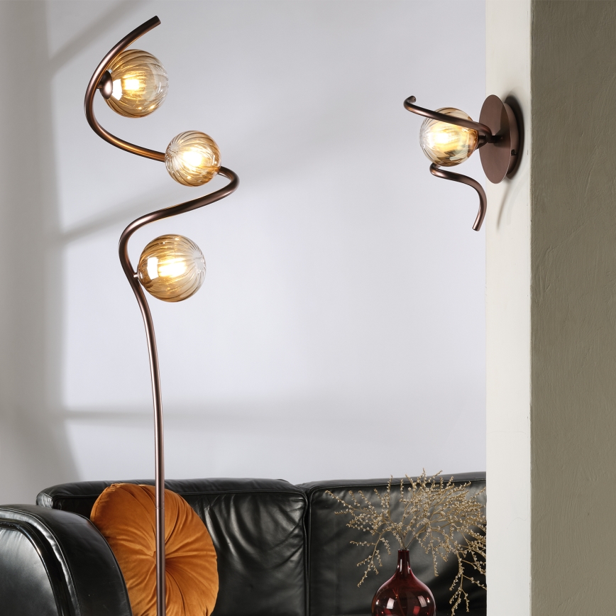 ONLI - Lattialamppu FRIDA 3xG9/10W/230V kupari