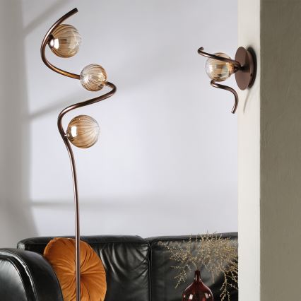 ONLI - Lattialamppu FRIDA 3xG9/10W/230V kupari