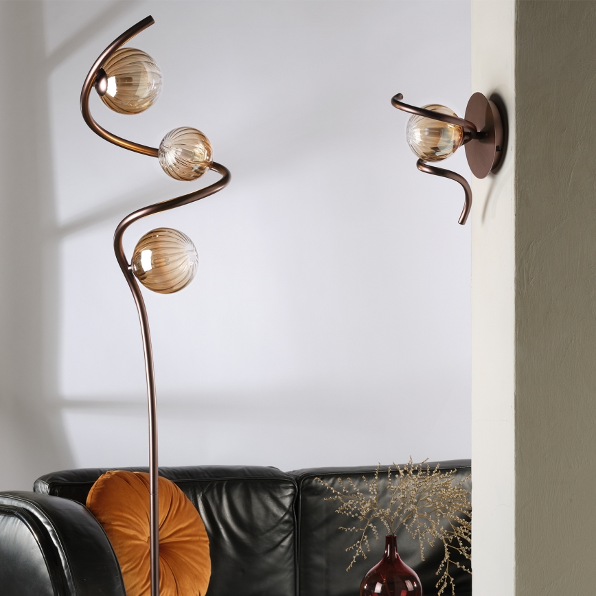 ONLI - Lattialamppu FRIDA 3xG9/10W/230V kupari