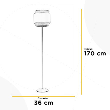 ONLI - Lattialamppu LICIA 1xE27/22W/230V