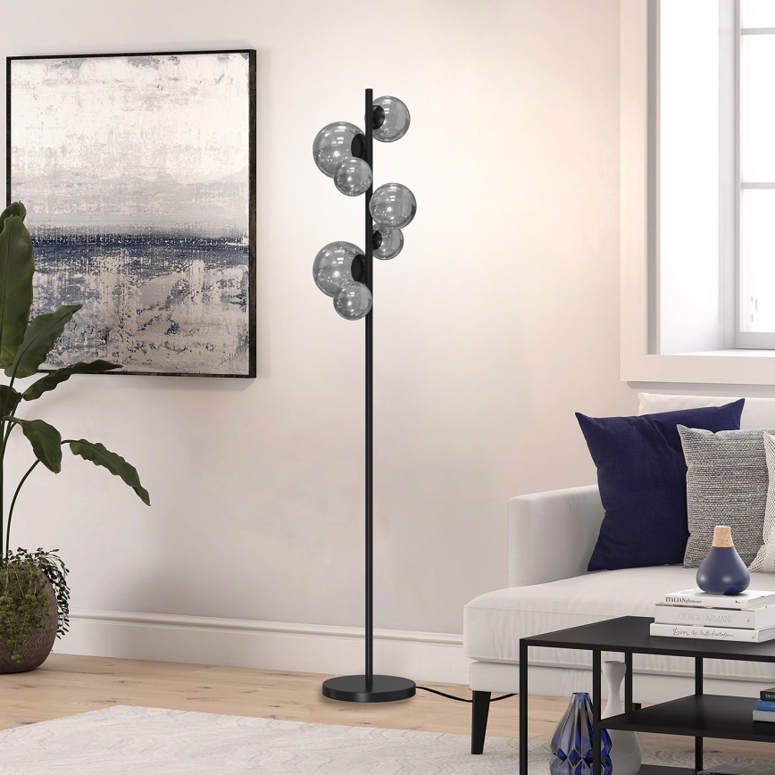 ONLI - Lattialamppu PALOMA 7xG9/10W/230V musta/savuinen