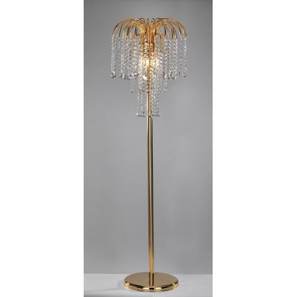 ONLI - Lattialamppu PIOGGIA 3xE14/6W/230V kulta