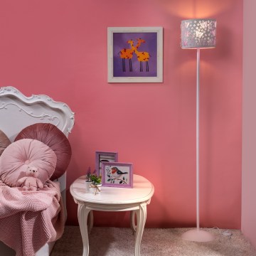 ONLI - Lattialamppu TITILLA 1xE27/22W/230V violetti/valkoinen