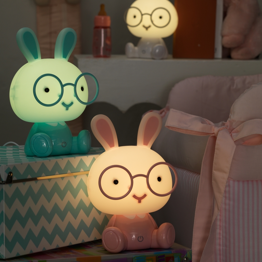 ONLI - LED-himmennettävä lasten yövalo PUPPIES LED/3W/230V 22 cm pupu/sininen