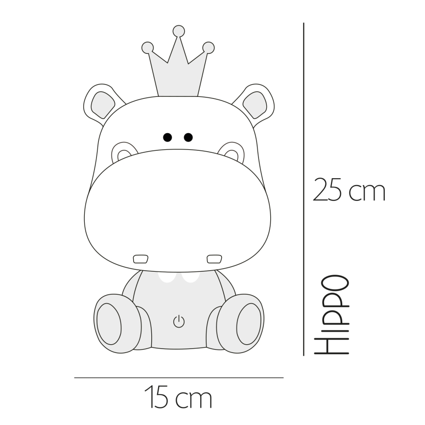 ONLI - LED-himmennettävä lasten yövalo PUPPIES LED/3W/230V 25 cm virtahepo/vihreä