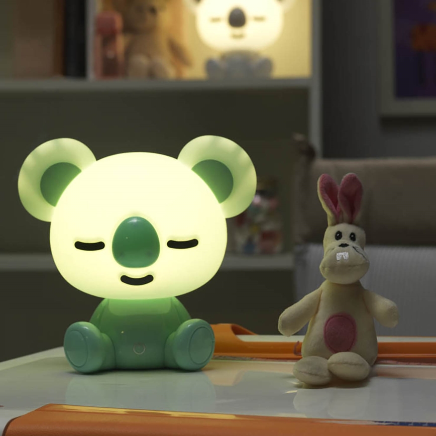 ONLI - LED-himmennettävä lasten yöpöytälamppu PUPPIES LED/3W/230V 20 cm koala/vihreä