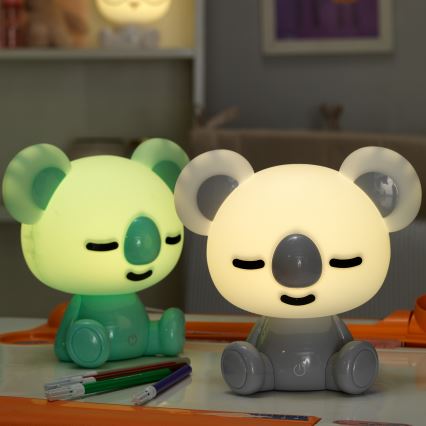ONLI - LED-himmennettävä lasten yöpöytälamppu PUPPIES LED/3W/230V 20 cm koala/vihreä