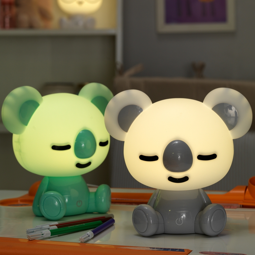 ONLI - LED-himmennettävä lasten yöpöytälamppu PUPPIES LED/3W/230V 20 cm koala/vihreä