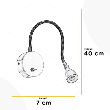 ONLI - LED Joustava pieni lamppu LEXI LED/1W/230V 4000K mattakromi