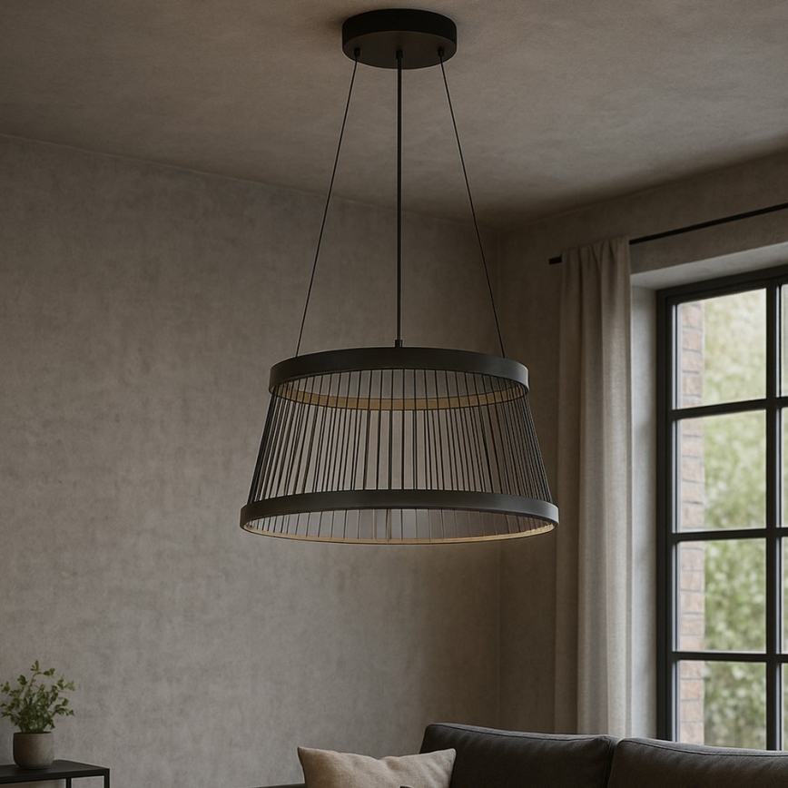 ONLI - LED-kattokruunu johdossa MATE LED/40W/230V 4000K musta