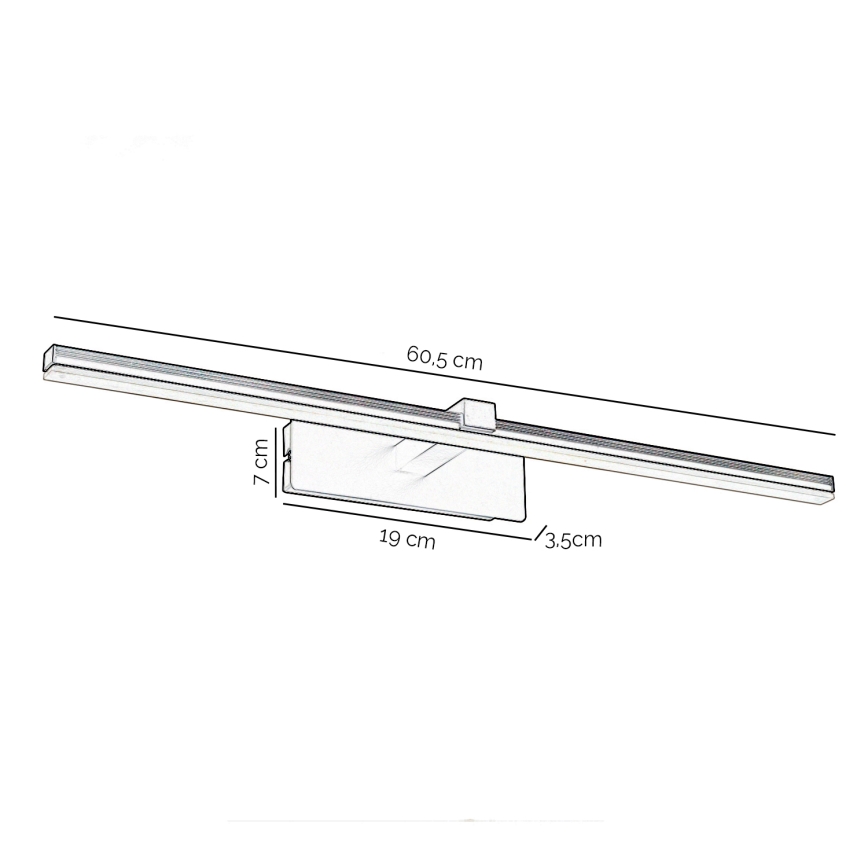 ONLI - LED-kuvavalo FRED LED/14W/230V 4000K musta