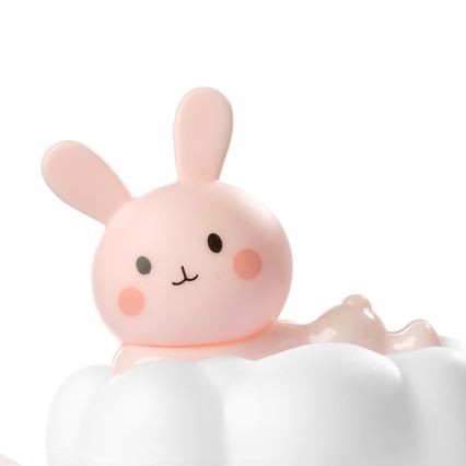 ONLI - LED-ladattava lasten yövalo NUVOLINA LED/2,5W/5V 300 mAh pupu/vaaleanpunainen