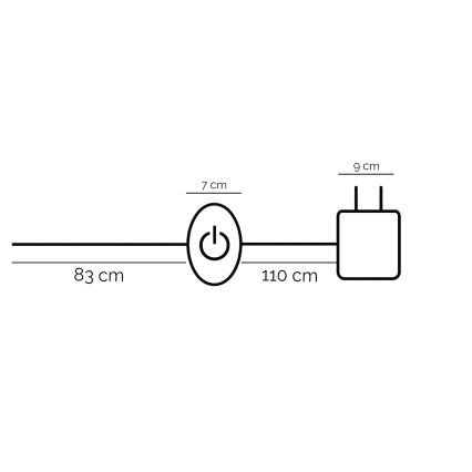 ONLI -  LED-lattiavalaisin DAFNE LED/38W/230V 4000K musta