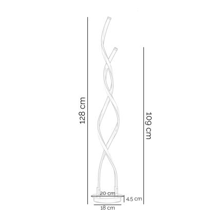 ONLI -  LED-lattiavalaisin DAFNE LED/38W/230V 4000K musta