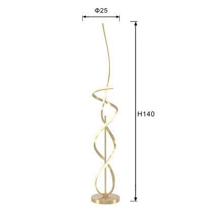 ONLI - LED-lattiavalaisin KIRA LED/31W/230V 4000K kulta