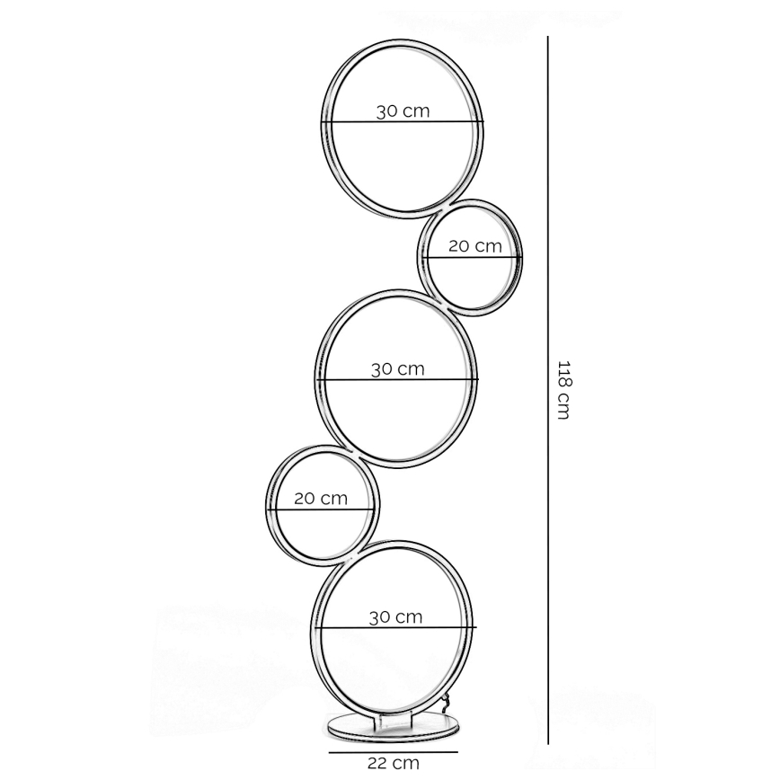 ONLI - LED-lattiavalaisin RINGS LED/58W/230V 4000K musta